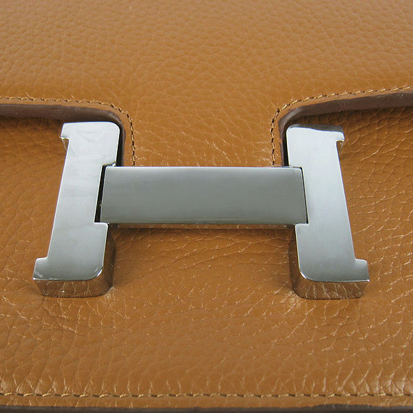 7A Hermes Constance Togo Leather Single Bag Light Coffee Silver Hardware H020 - Click Image to Close